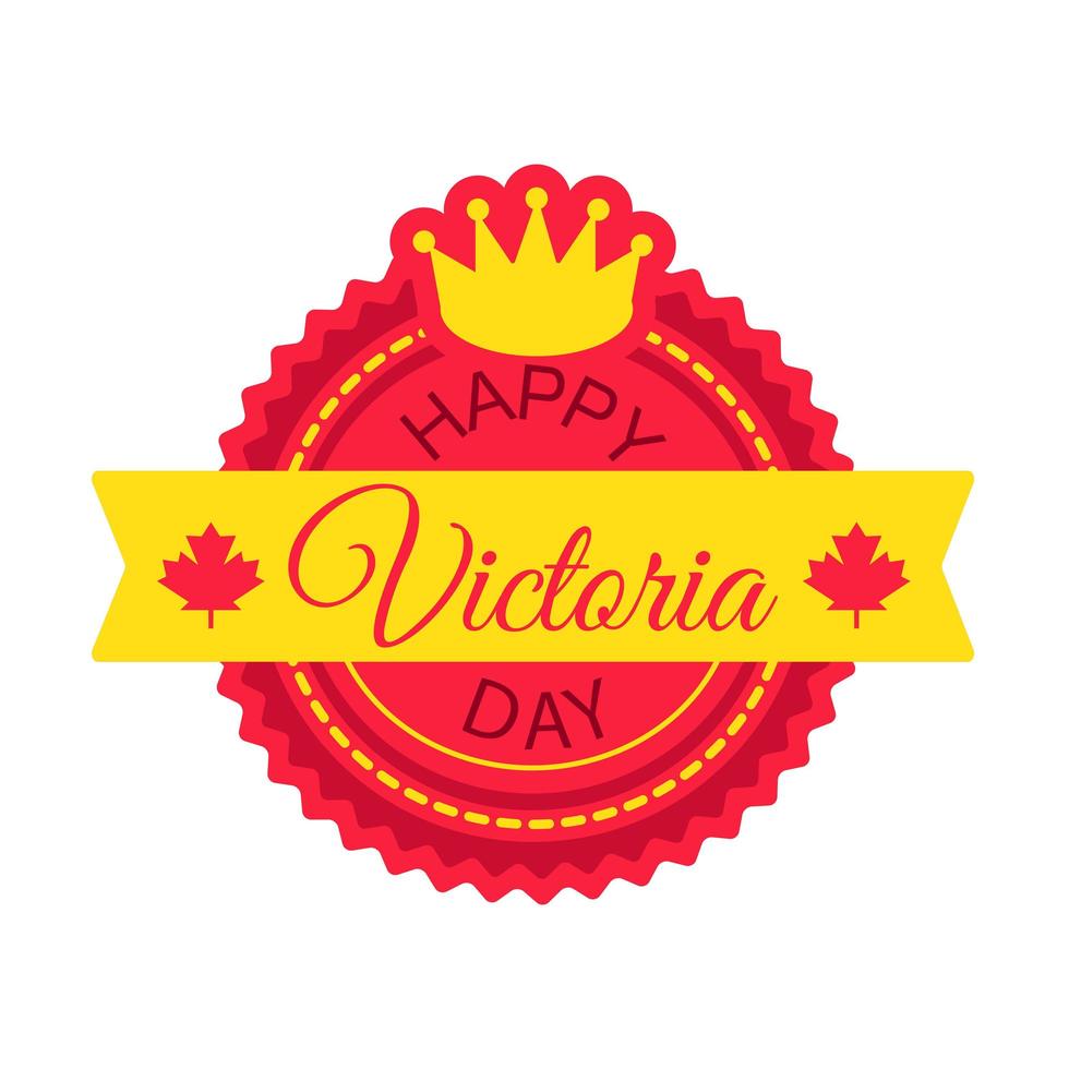 glad Victoria Day klistermärke vektor