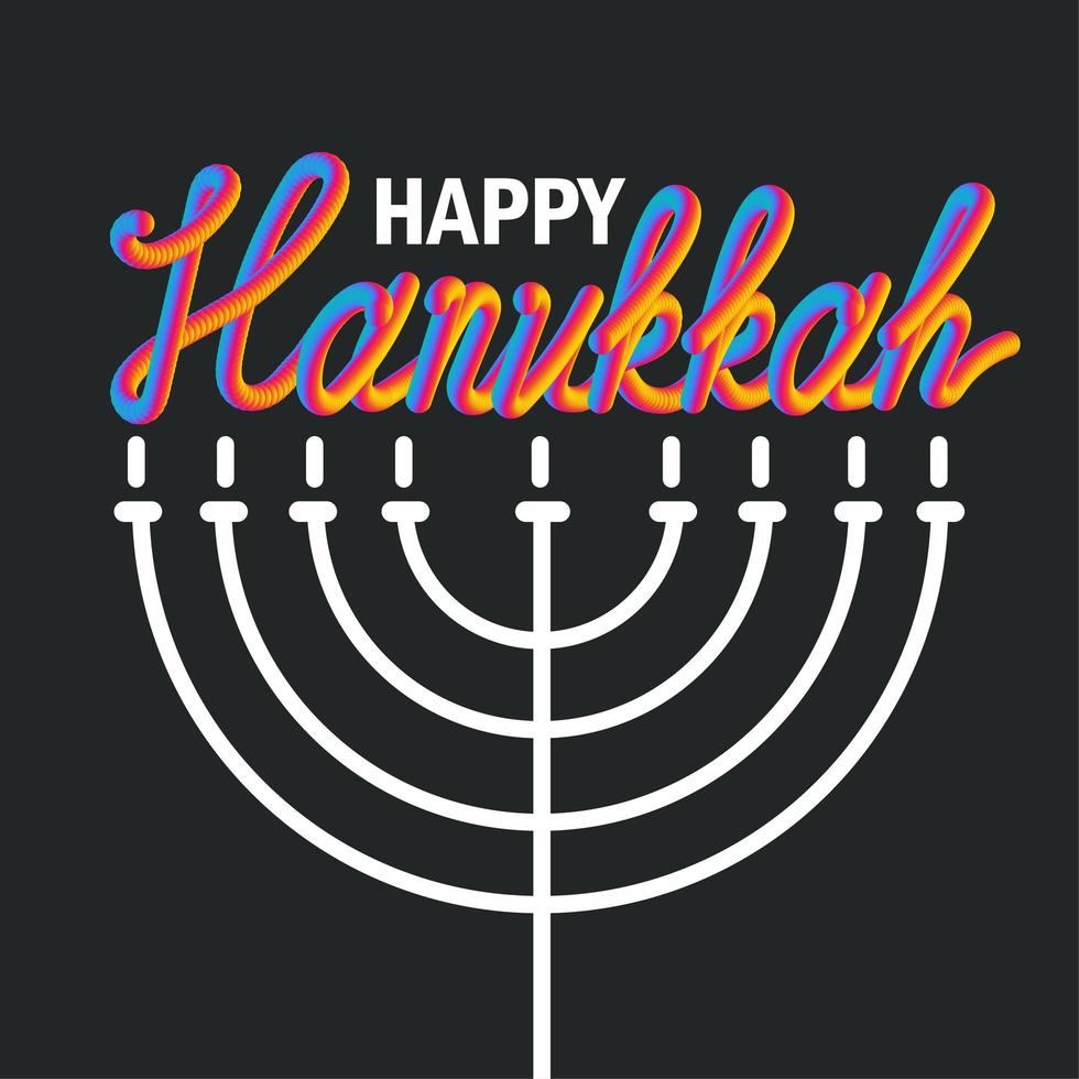 Hanukkah hälsning banner vektor