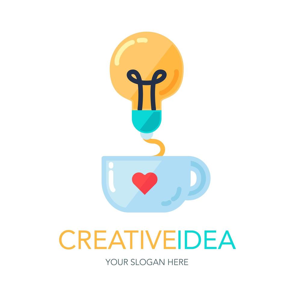 kreativ framgång idé logotyp vektor