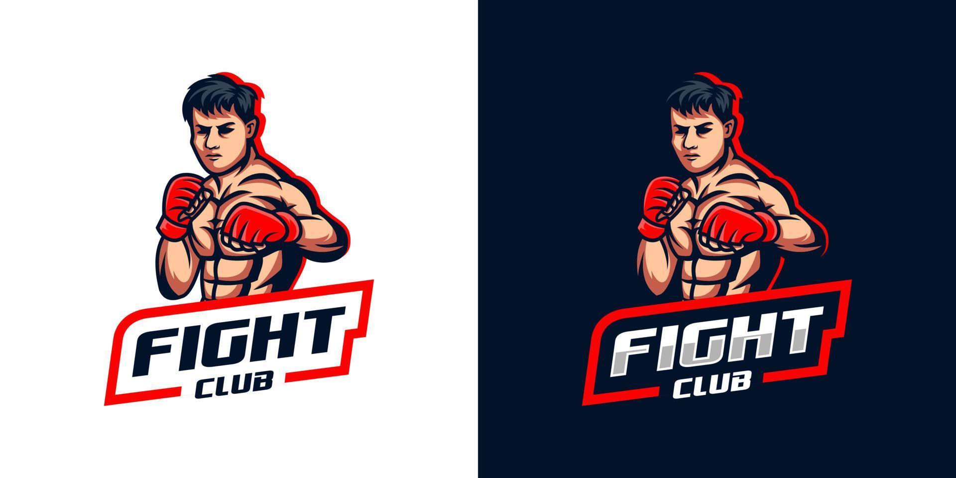 fight club logotyp vektor