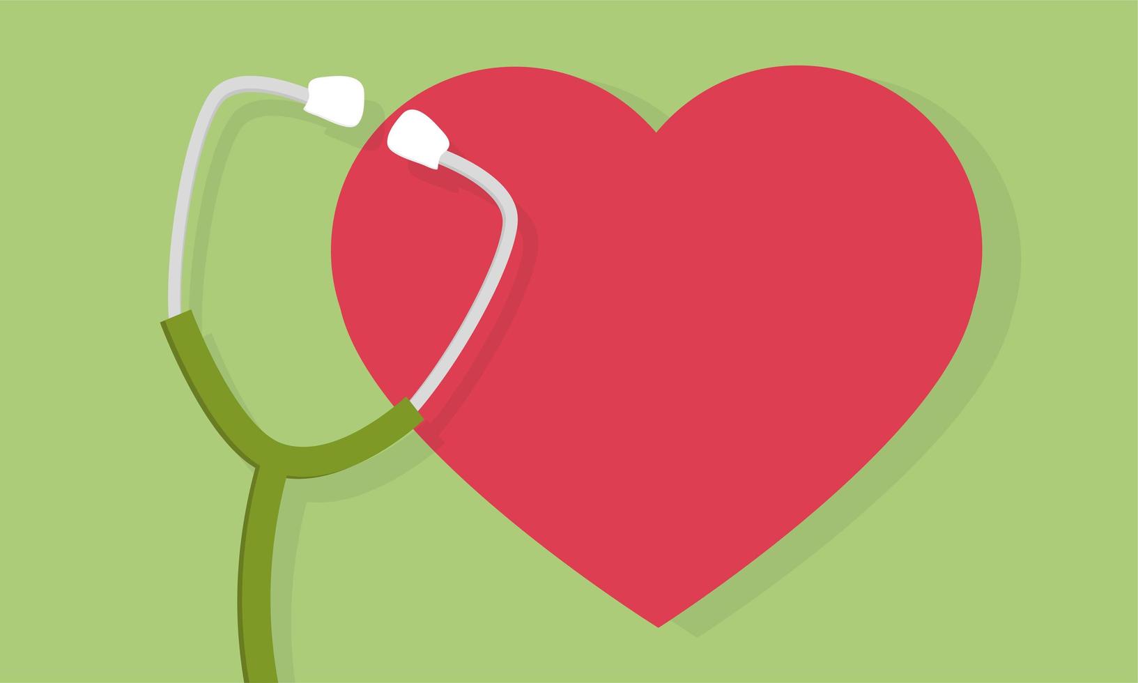 stetoskop och hjärta ikon eller tecken. pulsvårdssymbol. medicin design vektor
