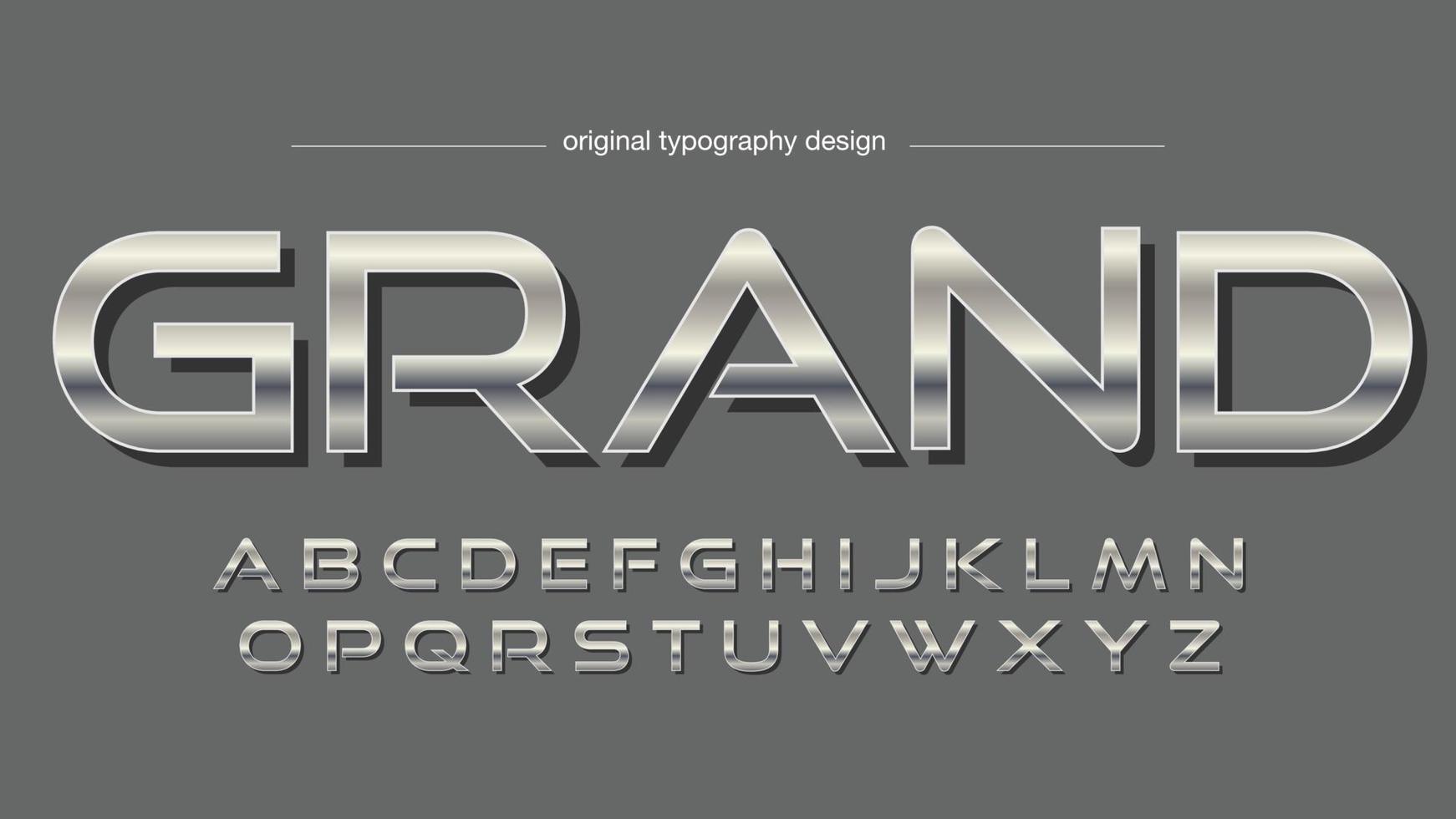 silver kromatisk lyx sport typografi vektor