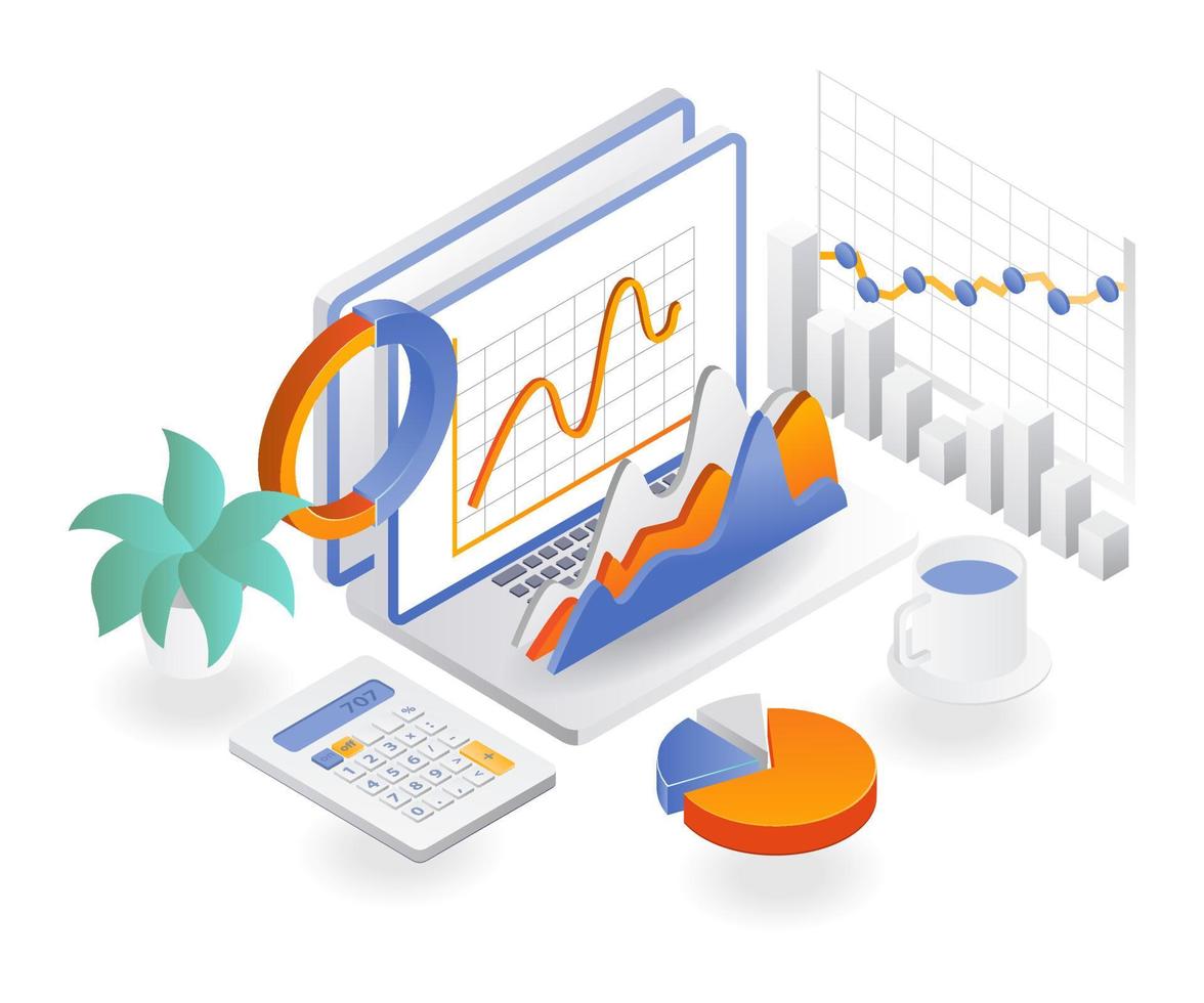 data från analytiker för startup affärsutveckling vektor