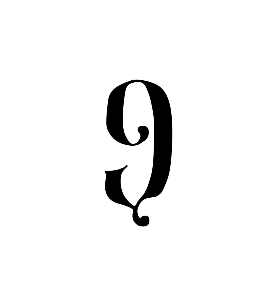 figur. vektor. logotyp för företaget. ikon för webbplatsen. separat nummer från det ryska alfabetet. gotisk nyrysk antik stil från 17-19 århundraden. vektor