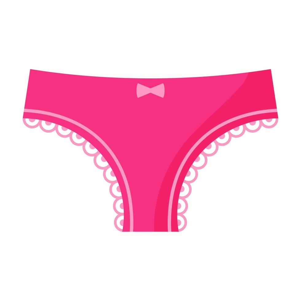 kvinnor rosa underkläder trosa. mode koncept. vektor