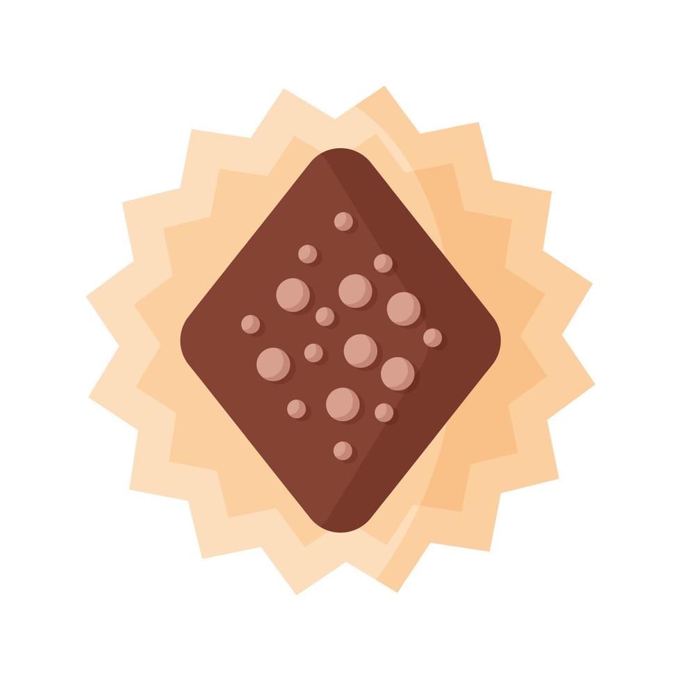 Rhombus-Schokoladentrüffel mit Zuckerguss vektor
