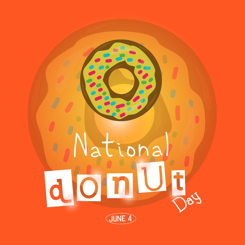 nationaler Donut-Tag-Vektor-Illustration vektor