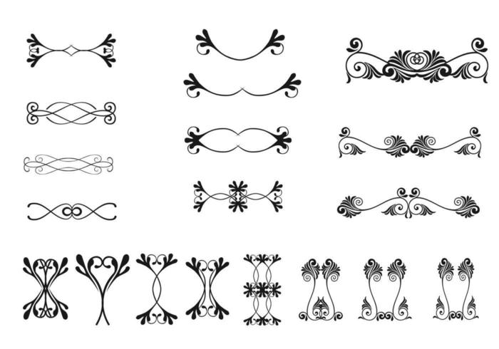 Wirbel und Flourish Vector Pack