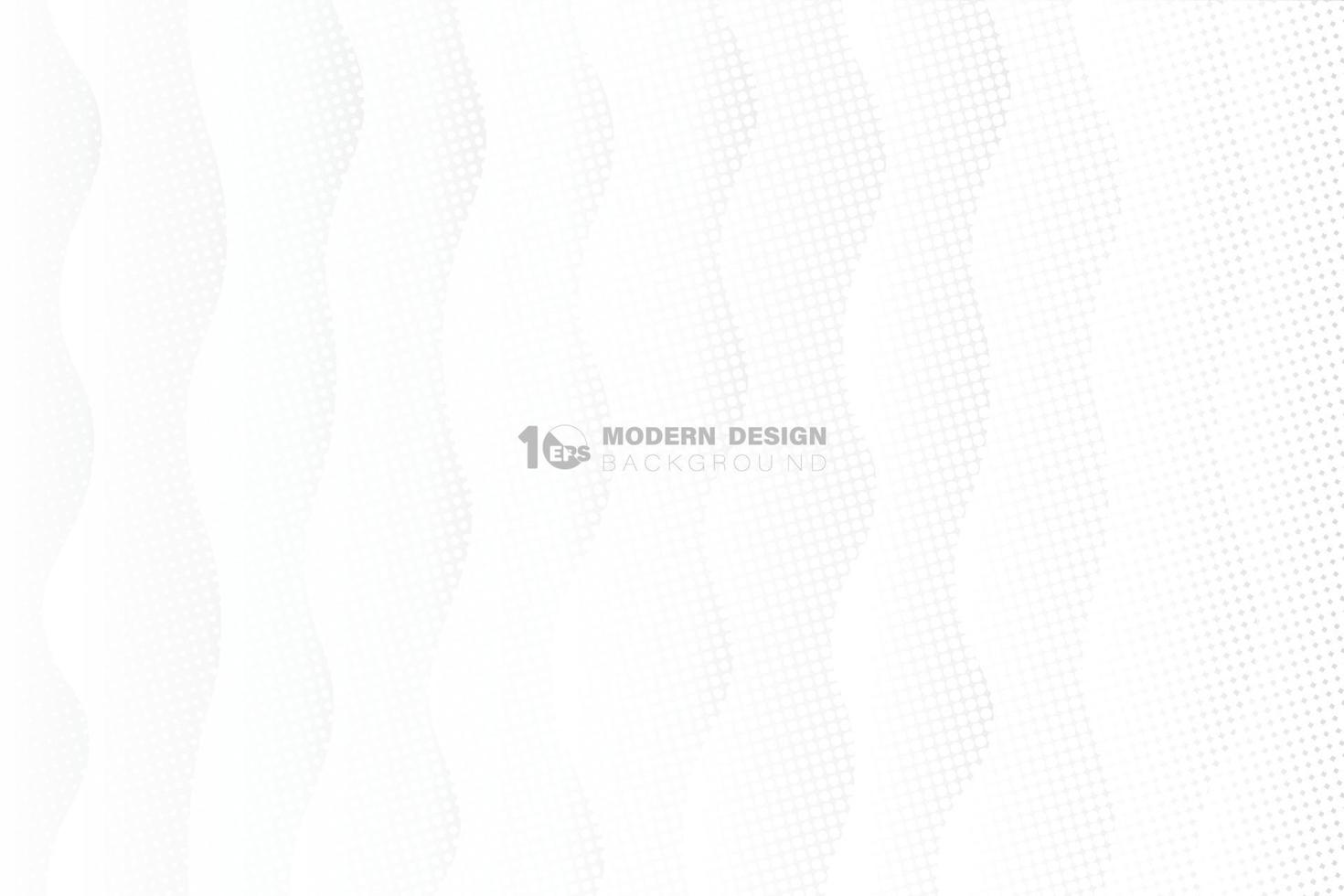 abstrakte weiße gewellte Mustergrafik mit Halbtonartgrafikhintergrund. Illustrationsvektor eps10 vektor
