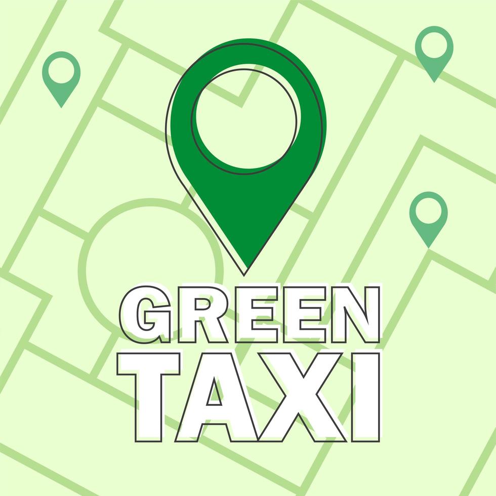 Vektor modernes flaches kreatives Infografik-Design - grünes Taxi - Öko-Konzept