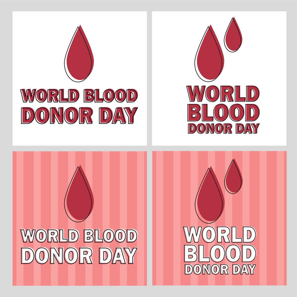 Vektor-Illustration des Blutspendekonzepts mit rotem Tropfen - Weltblutspendetag vektor