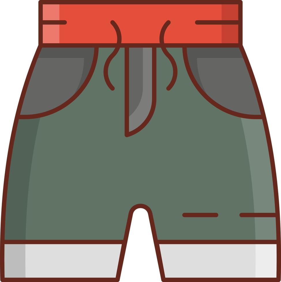 shorts färg linje ikoner vektor