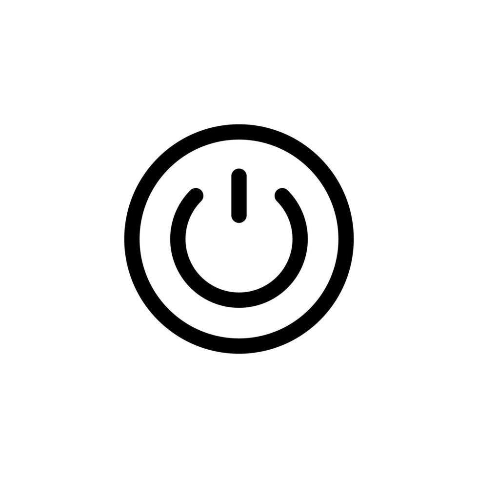 avstängning ikon design vektor symbol av, start, energi, ström, knapp för multimedia