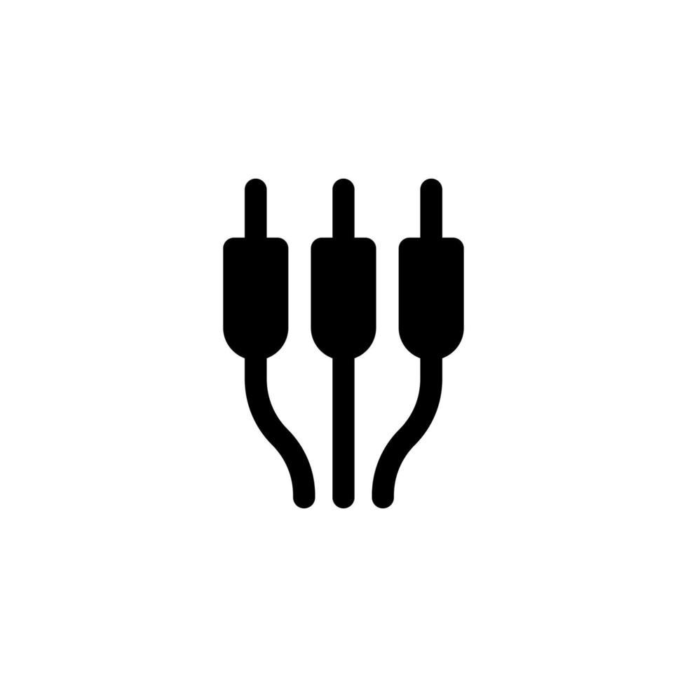 Audiobuchse Symbol Design Vektorsymbol AV, Audio, Buchse, Kabel, Anschluss für Multimedia vektor