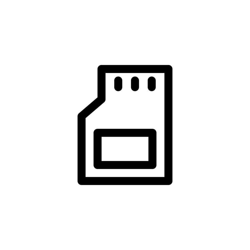 minneskort ikon design vektor symbol mikrochip, lagring, minne, kort för multimedia
