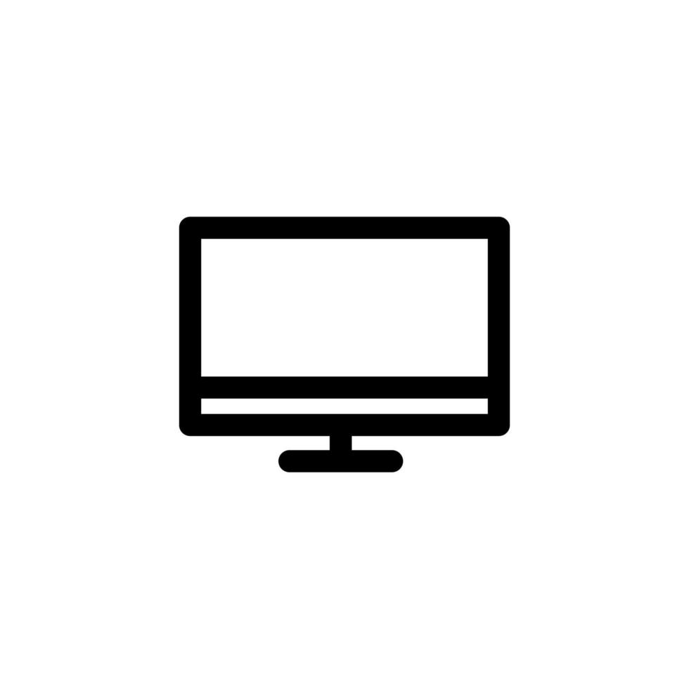 Monitorsymbol-Design-Vektorsymbolbildschirm, Desktop, Computer, Anzeige für Multimedia vektor