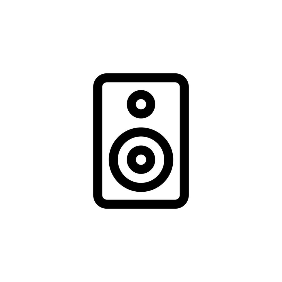 Lautsprecherbox Icon Design Vektorsymbol Woofer, Lautsprecher, Ton, Musik für Multimedia vektor