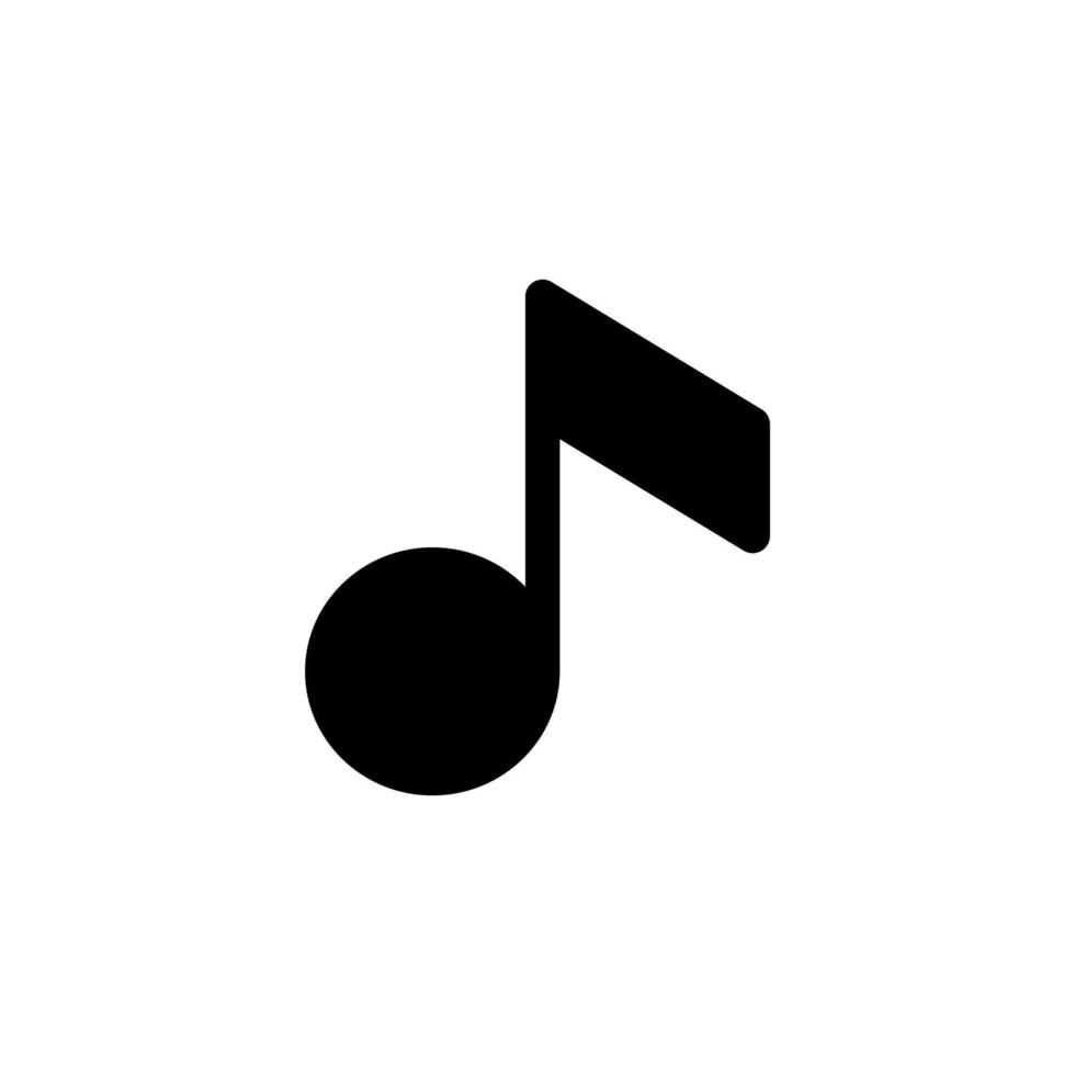 Musiknote Icon Design Vektorsymbol Musik, Note, Ton, Melodie, Musical für Multimedia vektor
