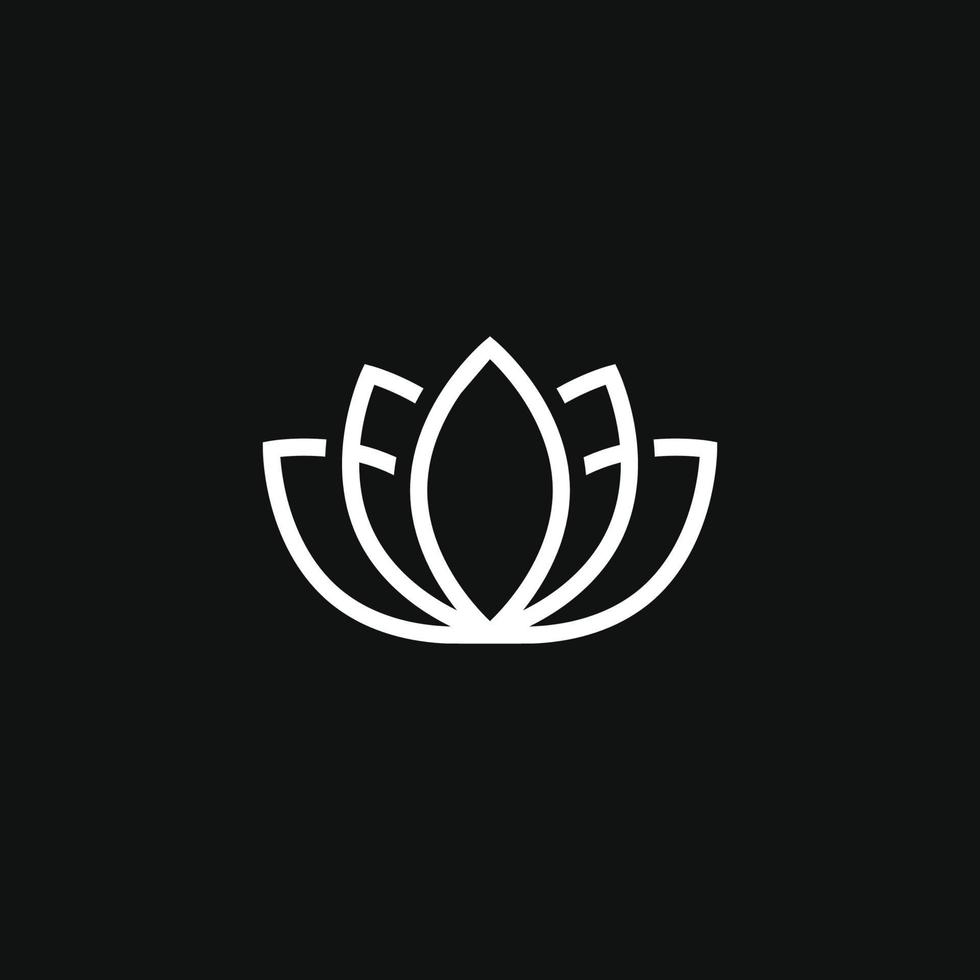 lotus blomma linje vektor design