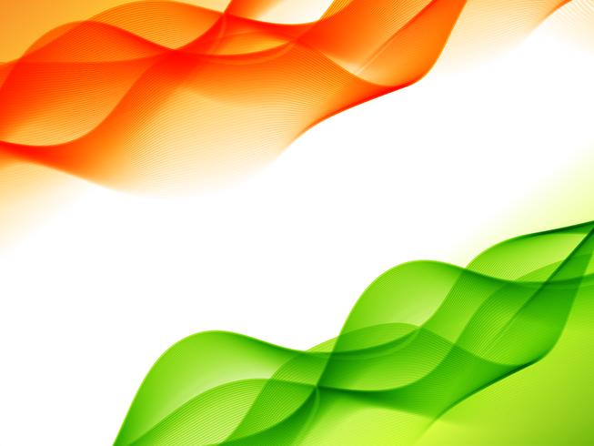 indisches Flaggendesign gemacht im Wellenstil vektor