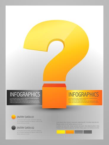 Infographik Vorlage von Fragezeichen vektor