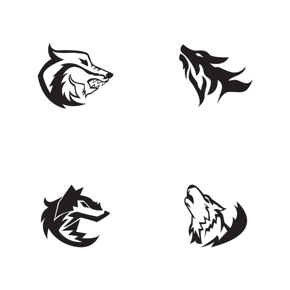 Wolf-Symbol und Symbol-Vektor-Illustration vektor