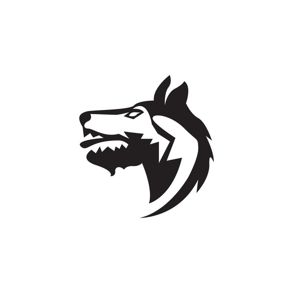 Wolf-Symbol und Symbol-Vektor-Illustration vektor