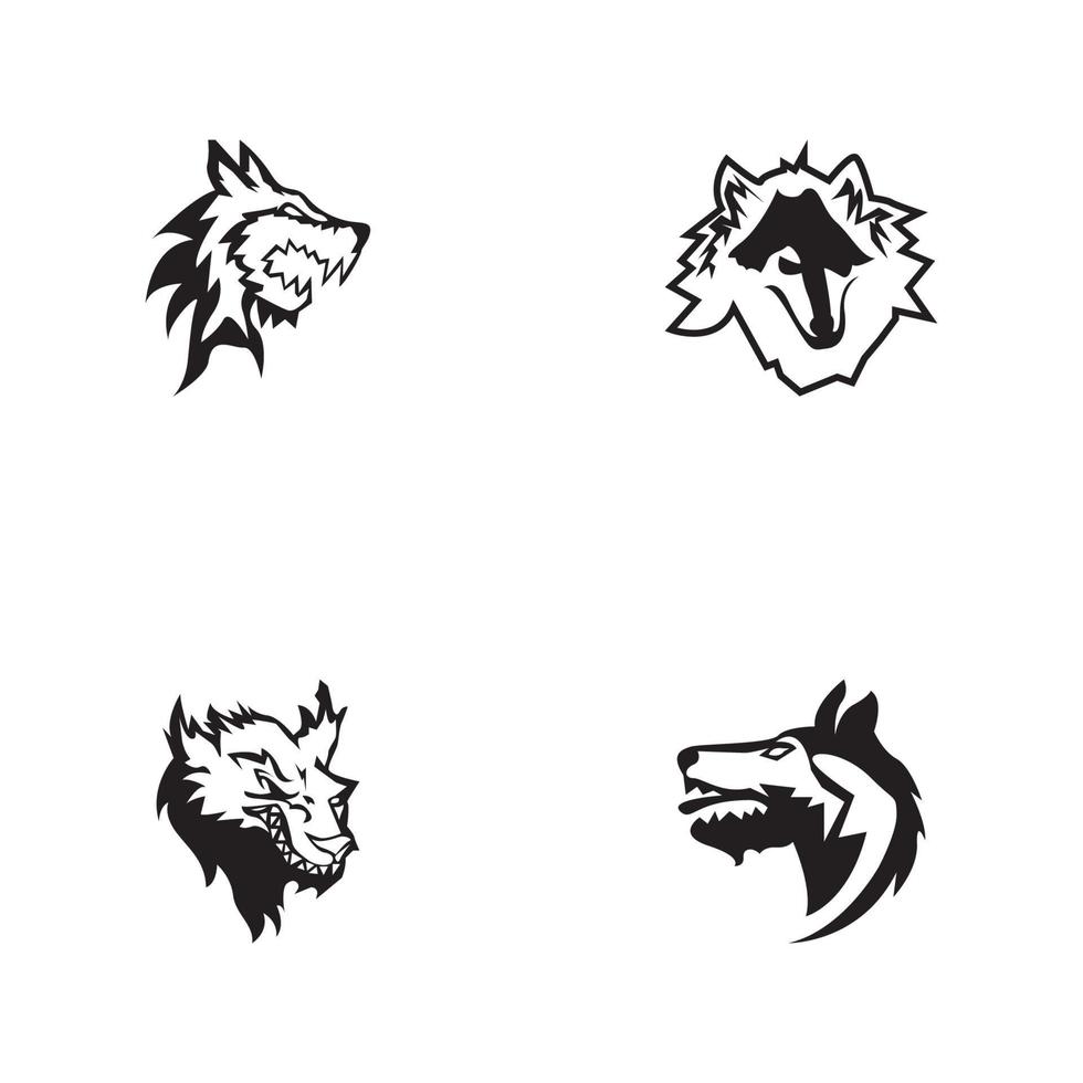 Wolf-Symbol und Symbol-Vektor-Illustration vektor