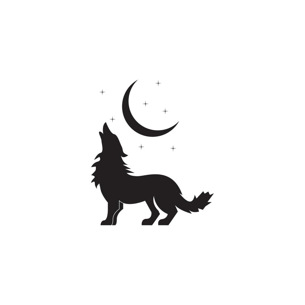 Wolf-Symbol und Symbol-Vektor-Illustration vektor