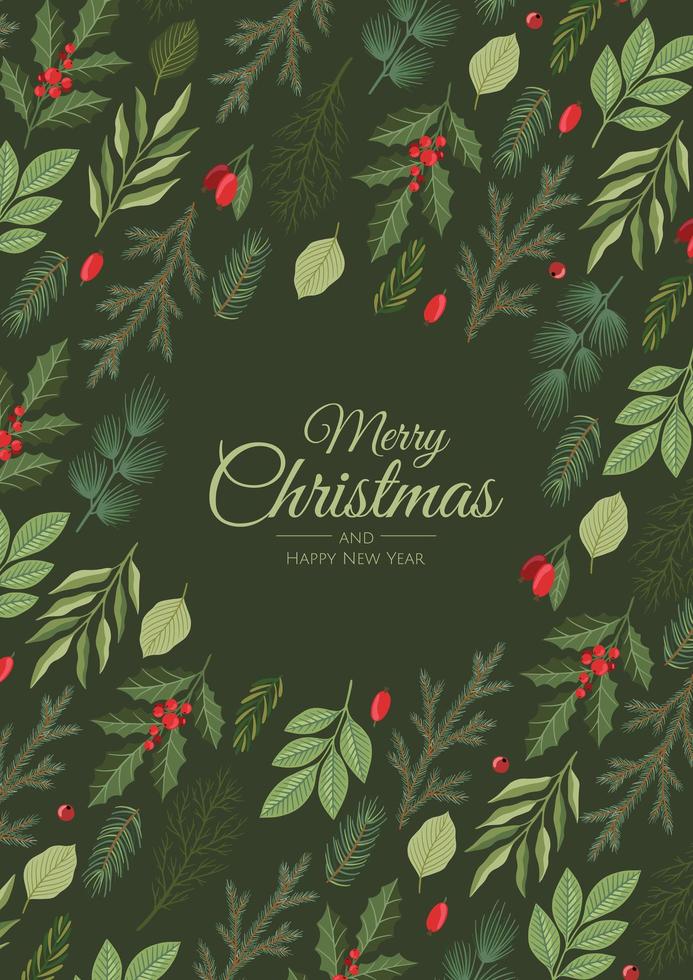 Weihnachten und Neujahr Hintergrund. helle Winterurlaubszusammensetzung. Grußkarte, Banner, Poster vektor