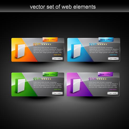 Anzeige von Web-Produkten vektor
