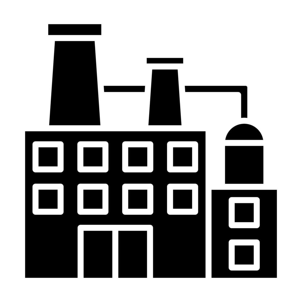 Fabrik-Glyphen-Symbol vektor