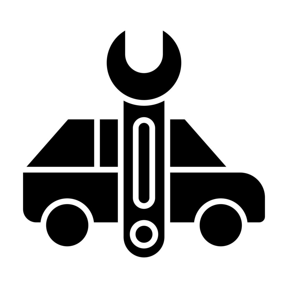 Autoreparatur-Glyphe-Symbol vektor