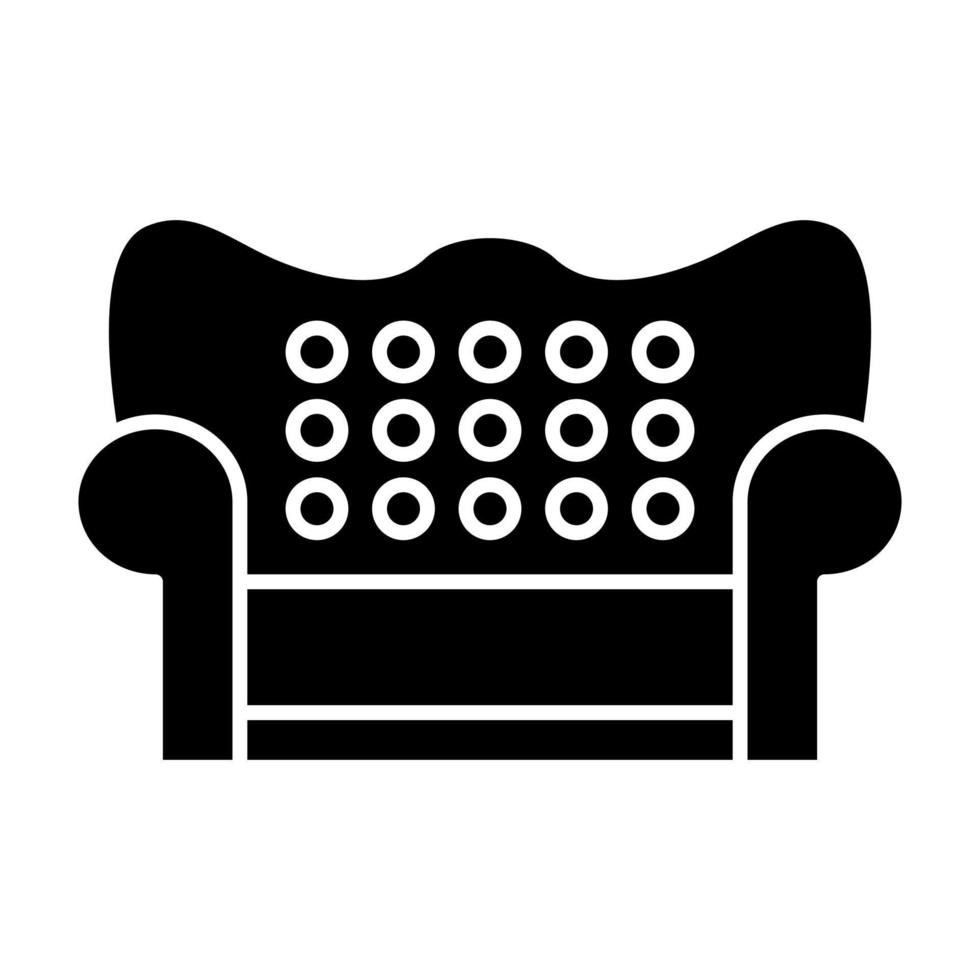 Couch-Glyphe-Symbol vektor