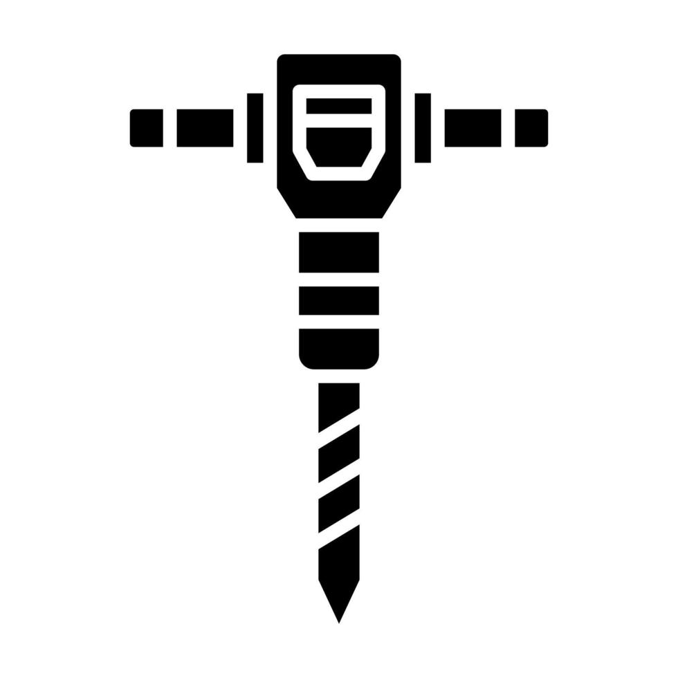 Presslufthammer-Glyphe-Symbol vektor