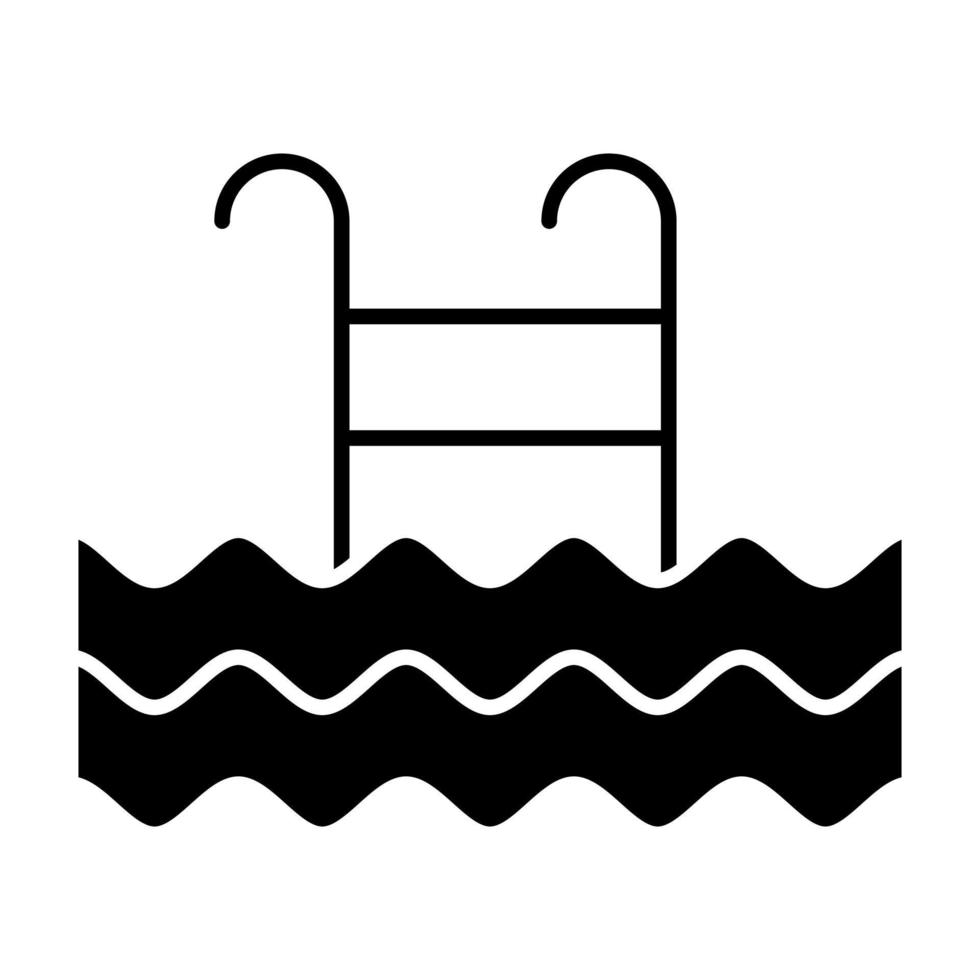 Schwimmbad-Glyphe-Symbol vektor