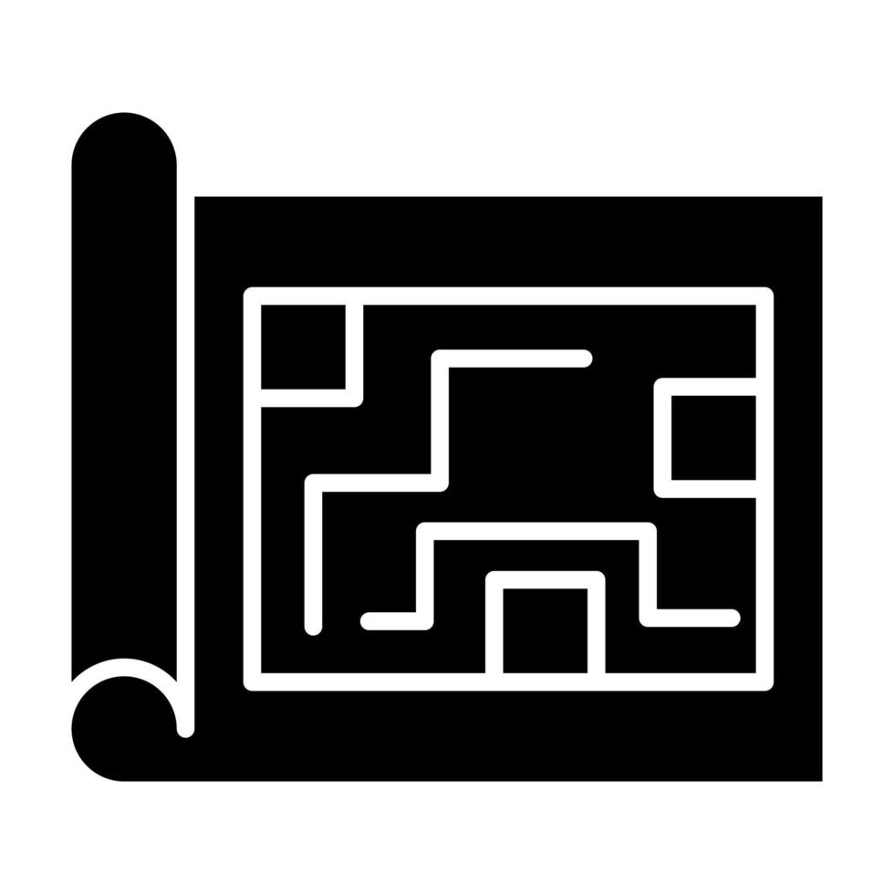 Hausplan-Glyphe-Symbol vektor