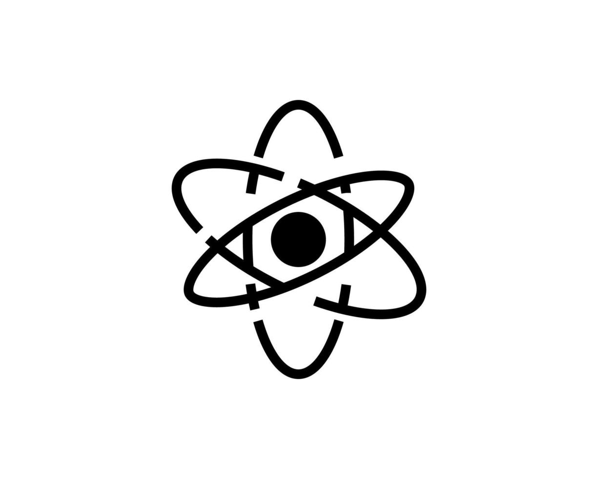 Atomikon tunn linje för webb och mobil, modern minimalistisk platt design. vektor mörkgrå ikon på ljusgrå bakgrund.
