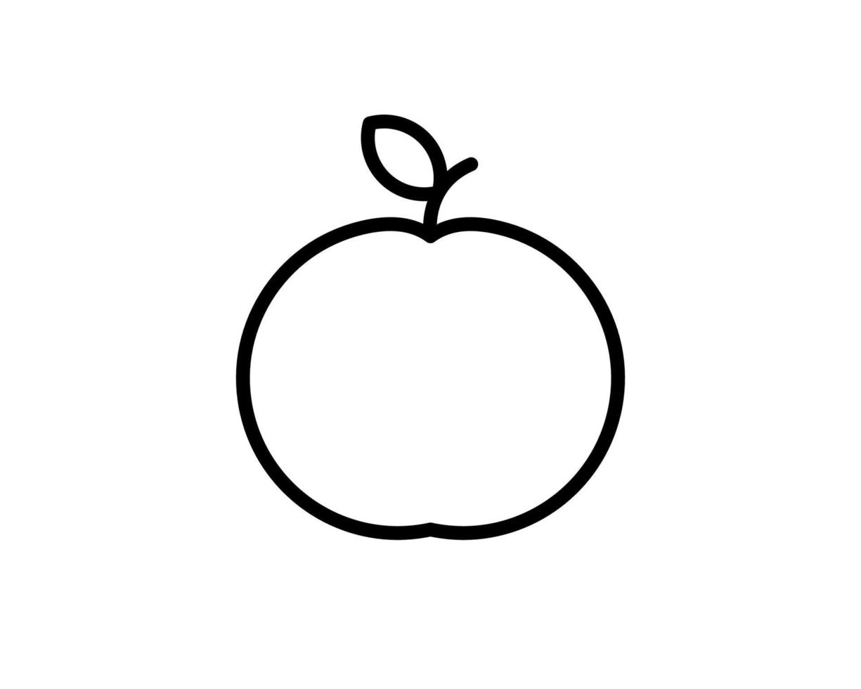 apple linje ikon, kontur vektor tecken, linjär stil piktogram isolerad på vitt. symbol, logotyp illustration. redigerbar linje. pixel perfekt vektorgrafik