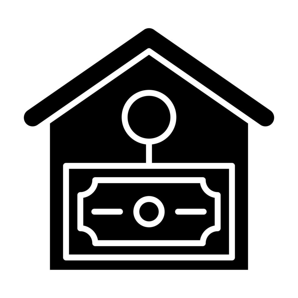 Hausgeld-Glyphe-Symbol vektor