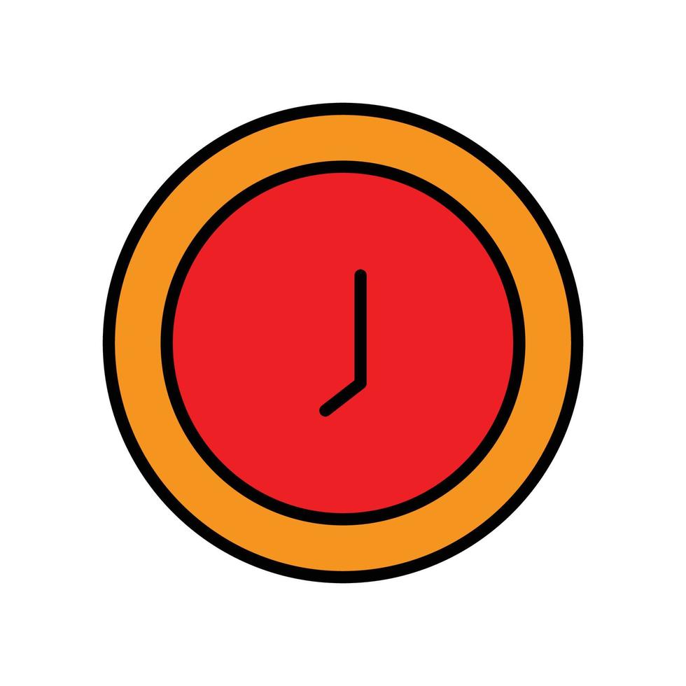 Uhr-Symbol. lineares Farbstildesign. Designvektor vektor