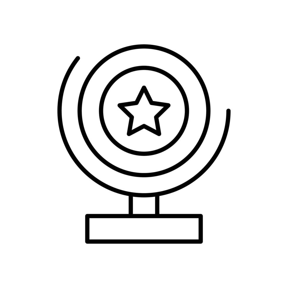 Symbol für die Trophäe. Sternsymbol, Champion, Gewinner. einfache Abbildung. editierbarer Strich. Designvorlagenvektor vektor