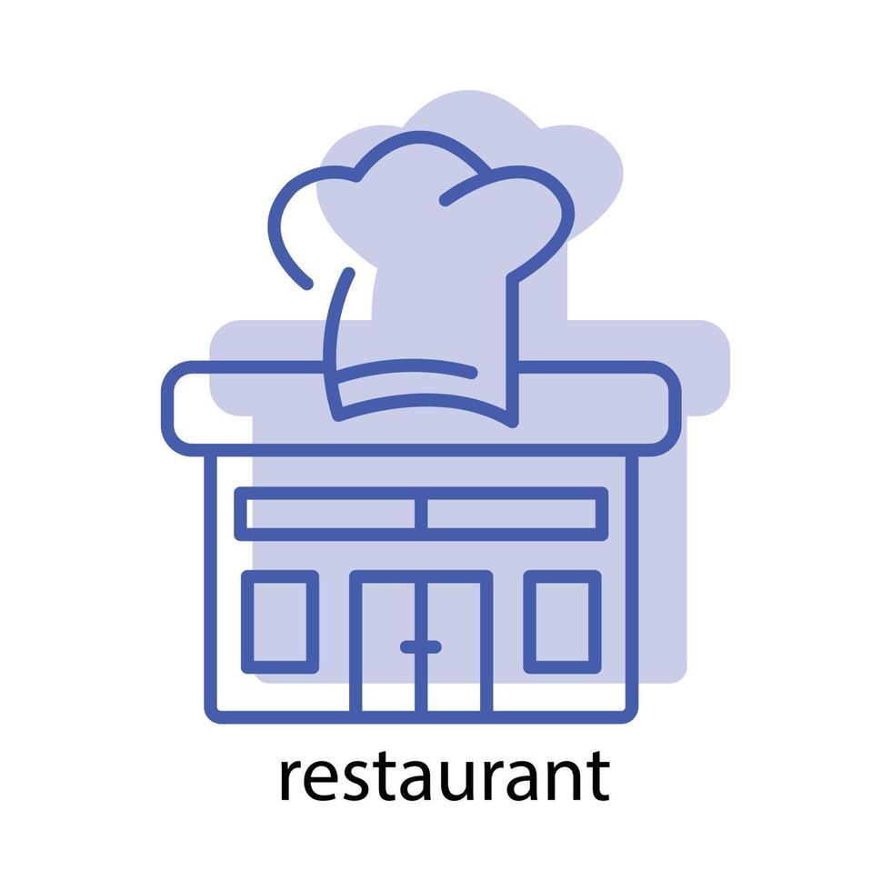 Restaurant-Symbol. Das Symbol kann für Anwendungssymbole, Websymbole, Infografiken, bearbeitbare Striche verwendet werden. Designvorlagenvektor vektor