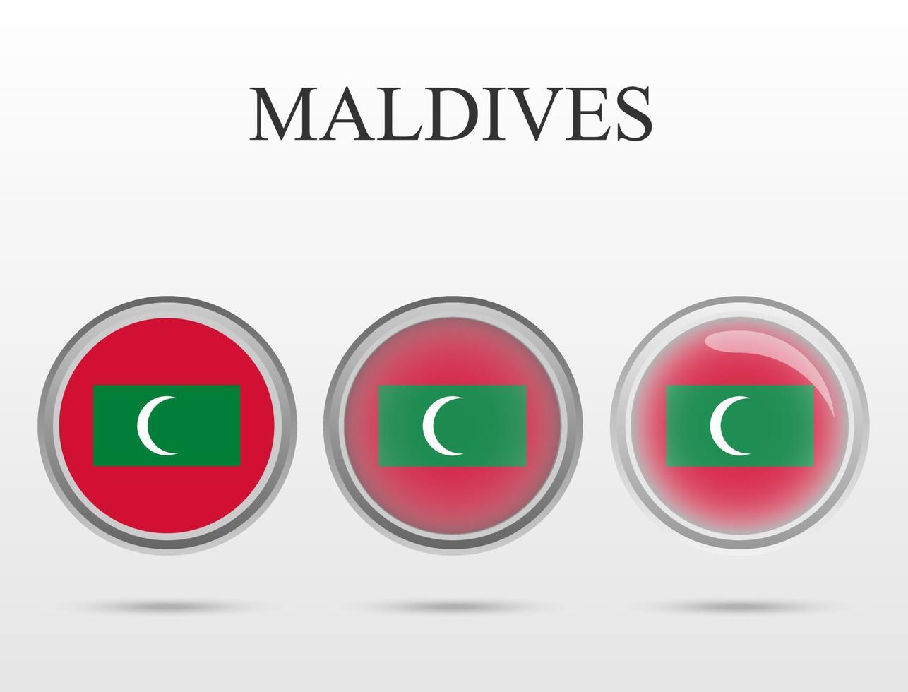 Flagge der Malediven in Form eines Kreises vektor