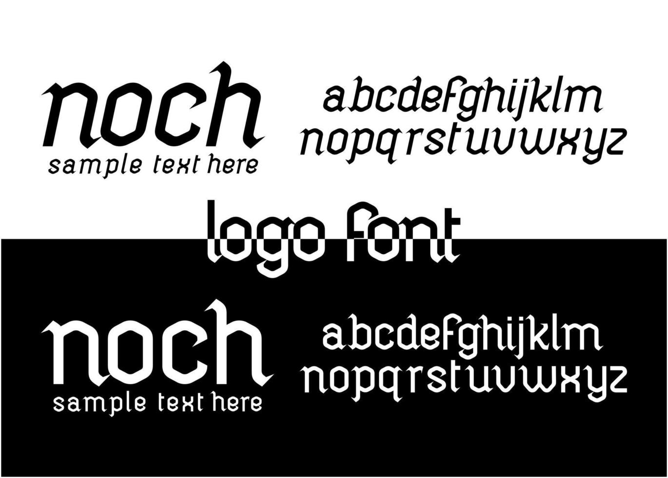 Vektor-Schriftzug oder Schriftstil für Logo-Design schwarz und weiß vektor