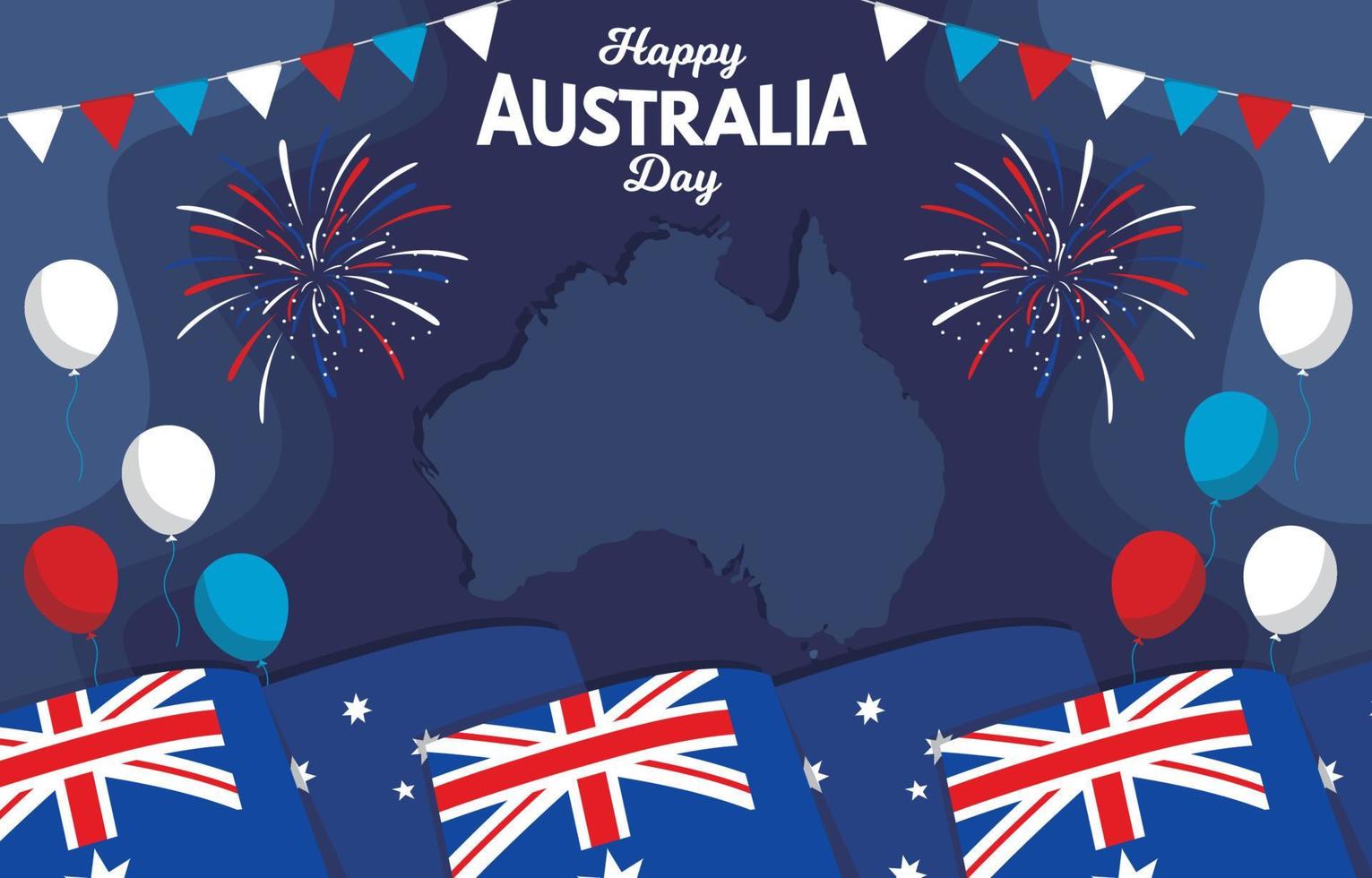 glad Australien dag bakgrund vektor