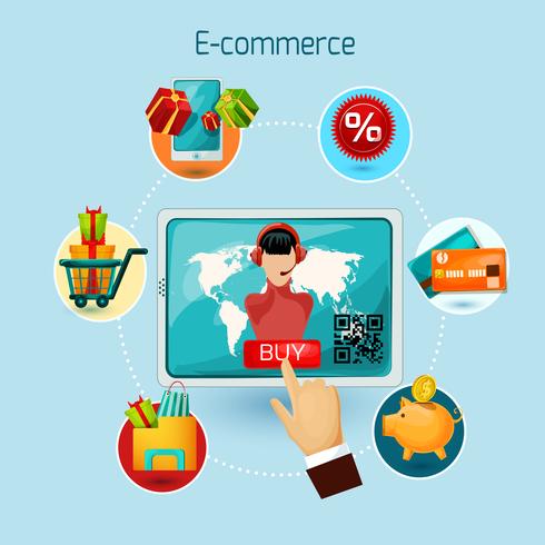 E-Commerce-Konzept Illustration vektor