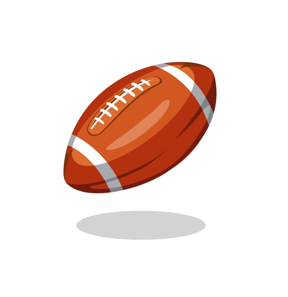 American-Football-Rugby-Sport-Ball-Symbol, Symbol im flachen Illustrationsvektor der Karikatur lokalisiert in weißem Hintergrund vektor