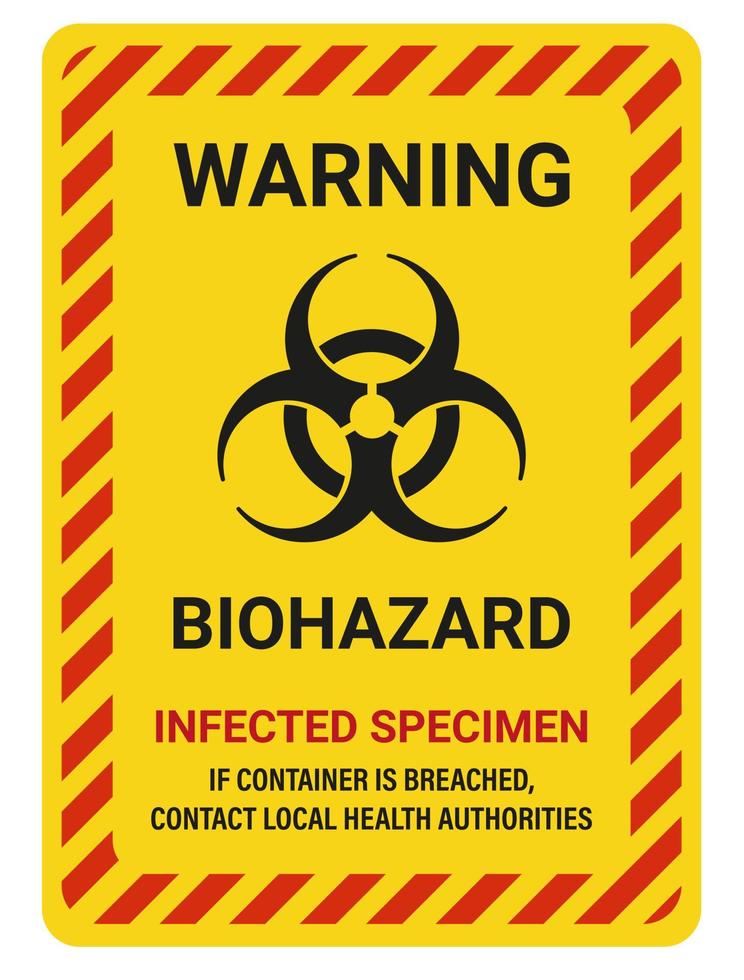 Warnung Biohazard Poster Information Design Konzept editierbarer Vektor