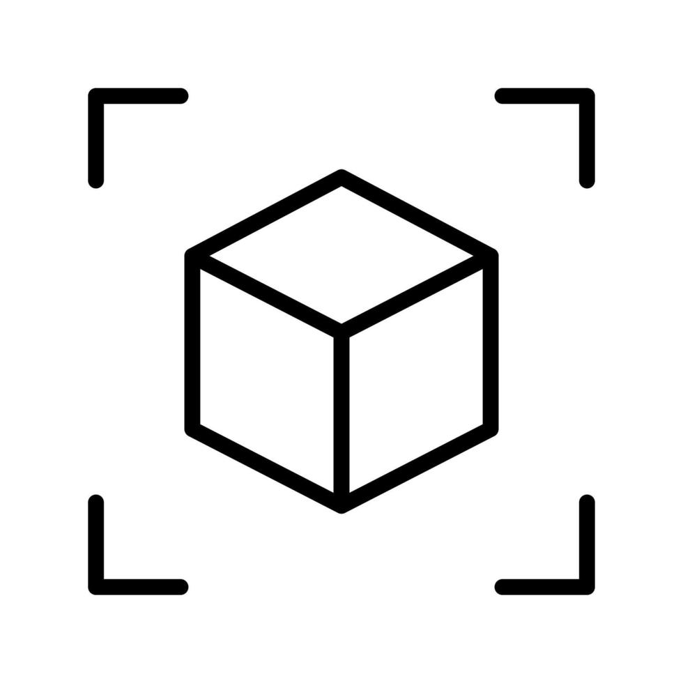 Symbol für 3D-Designlinie vektor